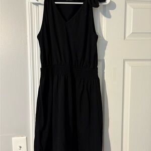 Black Sleeveless Dress with Ties